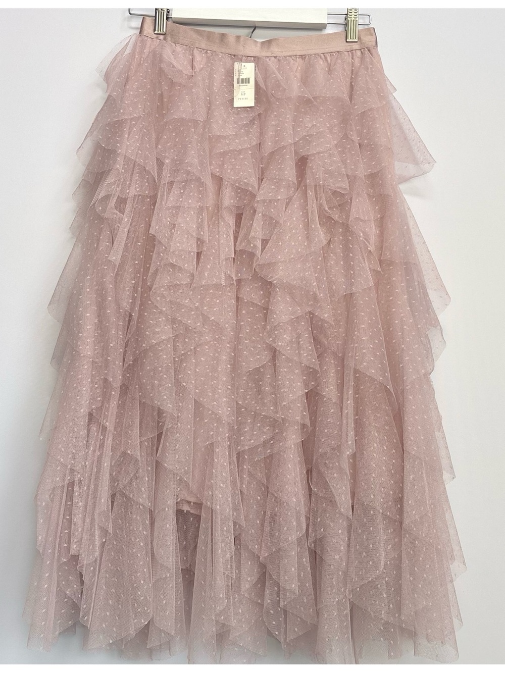 NWT Anthropologie The Cheri Ruffled Tulle Midi Skirt, S Petite - Picture 8 of 13